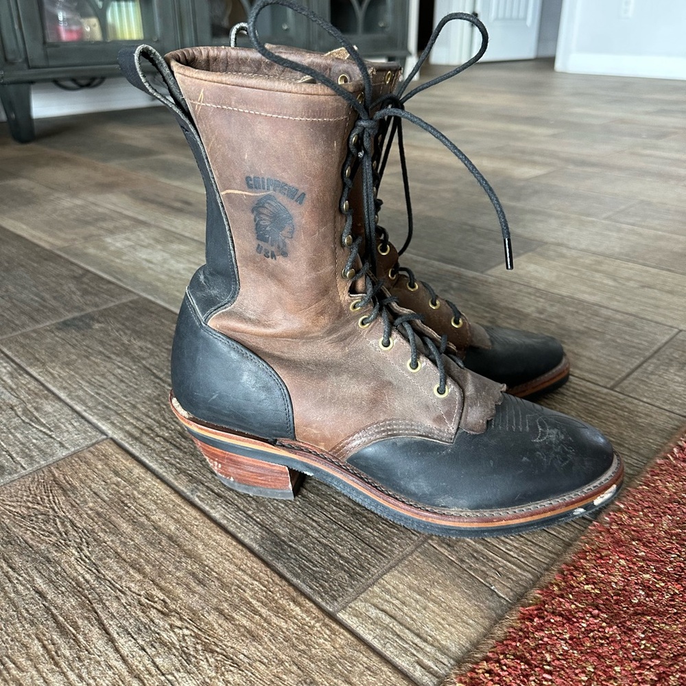 Chippewa Two-Tone Leather Western Boots